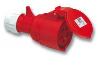 PCE Koppelcontactstop CEE 16A-400V 4P - IP44 - 6h - rood